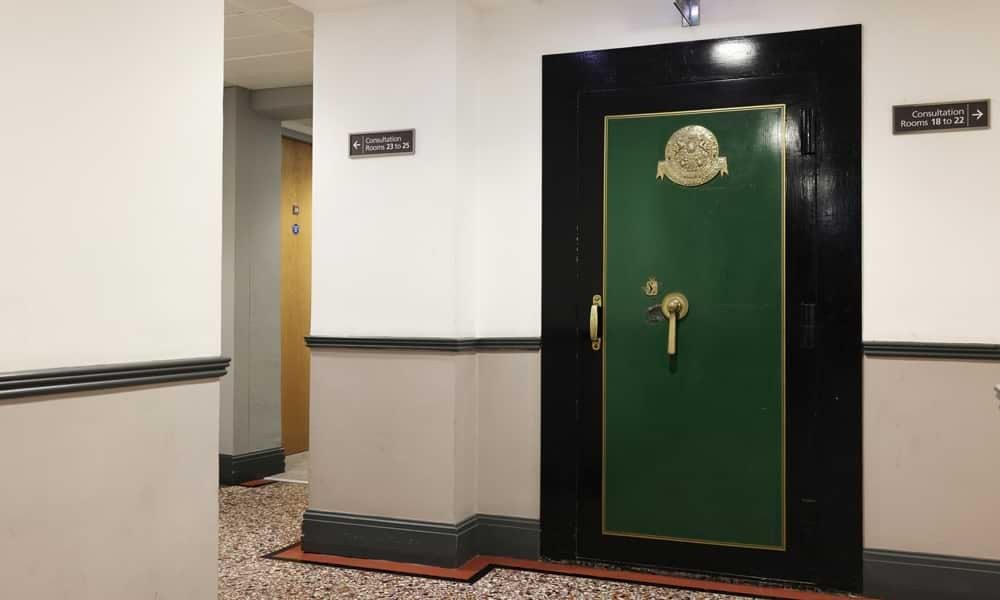 Door to Law Society of Ireland's vault