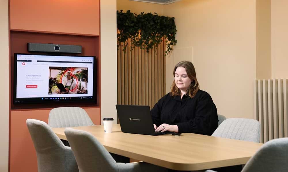 Gillian Cregan, Finance Director of Law Society, in consultation room
