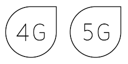4G 5G 4G and 5G icon